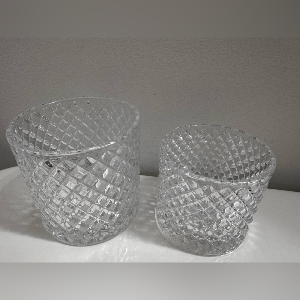 LIKE NEW (2)Vanity Organizer Crystal Glass (textured)